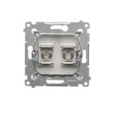 Socket outlet with earthing and shutters, module, 16A, quick connection