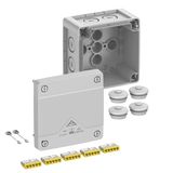 Junction box, Type of protection IP66/IP67/IP69, max. 4², IK09, Protection class II, Ui 450V AC, Ui 450V DC, DLG, DNV, VDE, Halogen free
