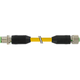 M12 male 0° / M12 female 0° A-cod. PUR 8x0.25 ye 12m