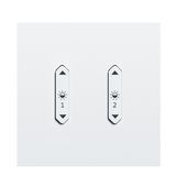 LM-RCW2 b+c - Rocker switch, 2x, light, white