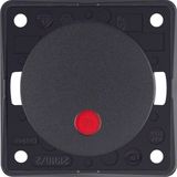 Ctrl on/off switch 2p impr "0", red lens, Integro - Design Flow/Pure, 