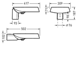 Post-top luminaires Cuvia 40 CLO (normal) Lens Anthracite ET 26W 2200lm 70 asymmetric wide (AB2L) IP66 IK09 5 SDCM 8474740