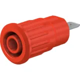 4 mm socket, flat plug connection, mounting Ø 12.2 mm, CAT III, red, 49.7079-22