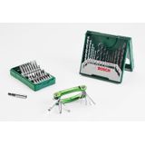 15-piece mixed drill bit set + 25-piece screwdriver bit set + folding hex tool