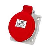 Socket 16/400V built-in, , inclined 10°, IP44