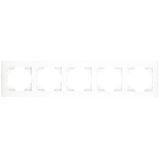 FIVE-GANG FRAME WHITE