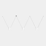 Pendant Attic 3 bodies Rectangular Shape 1200mm E27 23W Black
