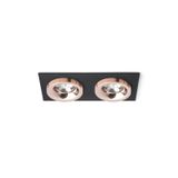SHARM SQ II recessed black copper/copper 230V LED 2x10W 24° 3000K