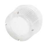 Clear lens for projecting push-button