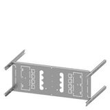 Mounting plate 3VA12 (250 A), 4-pole, fixed-mounted, RCD: with, H: 200 mm W: 600 mm