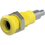 4 mm socket, solder connection, mounting Ø 8.1 mm, yellow, 64.3042-24