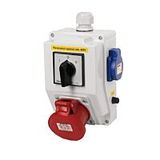 Combination SB310 2xsocket + switch IP44
