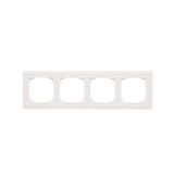Quadruple frame, glass, white frosted glass