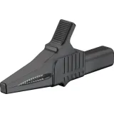 Alligator clip, black, max. 20 mm, L 82.2 mm, CAT II, socket 4 mm, 66.9755-21