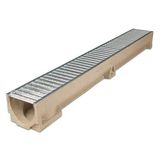Euroline channel with galvanized steel grating 1.0m