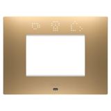 EGO SMART PLATE - IN PAINTED TECHNOPOLYMER - 3 MODULES - GOLD - CHORUSMART