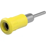 4 mm socket, round plug connection, mounting Ø 8.2 mm, yellow, 64.3011-24