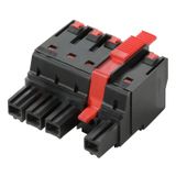 PCB plug-in connector, female plug, 10.16 mm, Number of poles: 2, 180°, PUSH IN with actuator, Clamping range, max. : 16 mm², Box