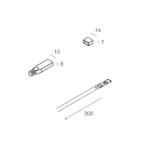 STRIP LED 230VAC: KIT TESTATE+FUSIB+CAVO