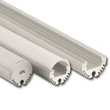 Hanging aluminum profile ZX, 21 mm, matte diffuser, complete, 1 m