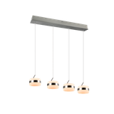 Dios LED pendant 4-pc brushed steel