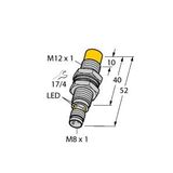 Inductive Sensor With Extended Switching Distance   NI10U-M12-AN6X-V1131