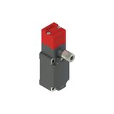 Safety switch with manual mechanical delay