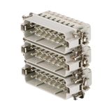 HDC insert, Male, 250 V, 16 A, Number of poles: 16, Screw connection, Size: 5