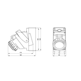 COMBIBLOC - WITH BOTTOM - IP55 - 2P+E 32A 110V 4H