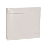 2X18 module surface-mounted box - White door - Earth terminal block