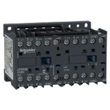 Reversing contactor, TeSys K, 3P, AC-3, lt or eq to 440V 6A, 1 NC, 12VDC coil