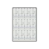 Meter box insert 3-rows, 12 meter boards / 27 Modul heights