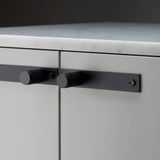 FURNITURE KNOB / PLATE / CROSS / BLACK