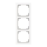 Cover frame 3-gang(s) studio white matt - Busch-art linear