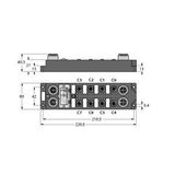 I/O-module voor DeviceNet-veldbus, 8 digitale pnp ingangen, 8 digitale