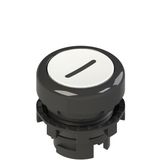 Spring-return white flush pushbutton with marking