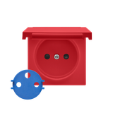 Cover for DATA socket, cover, anibacterial red
