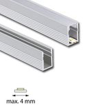 Attached PV aluminum profile, 8x12mm, without diffuser, 2m