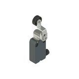Modular prewired switch with adjustable shaped metal revolving lever diam. 20 roller