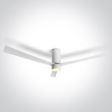 WHITE ABS CEILING FAN 29W LED 15W CCTV IP20 230V
