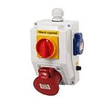 Combination SB210 3-socket + switch IP44