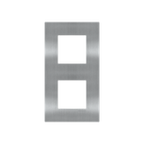 Frame 2-gang / 2+2-modules - Niessen logo - S - Stainless Steel