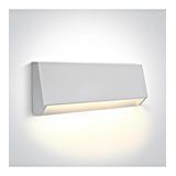 67386C/W/V WHITE WALL LIGHT 4W CCTV DARK LIGHT IP65 230V