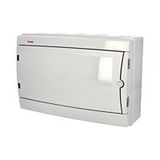 Cabinet ACQUA 3918-TB, 18TE, 274x426x131mm, opaque plastic door, IP65