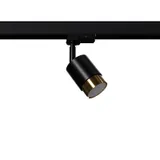 TRACK LAMP 3 PHASE MOVABLE NERO BLACK/GOLD GU10 4000K 7W 530LM