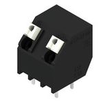 Printed circuit board terminals, 7.50 mm, Number of poles: 2, 135°, Solder pin length (l): 3.5 mm, black, PUSH IN with actuator, Clamping range, max. : 1.5 mm², Tape