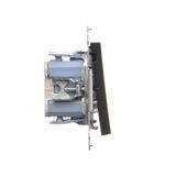 Splash-proof "light" push button with indicator light, IP54, 10AX, Screw, white