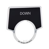 ALU ETIKETHOUDER: DOWN