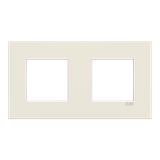 Frame 2-gang - ABB logo - White