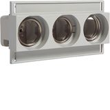 DIII-fuse base made of ceramics with cover E33, 3p, 63 A